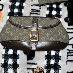 Louis Vuitton Ann Sophie Monogram Mini Lin Pouch Khaki Green